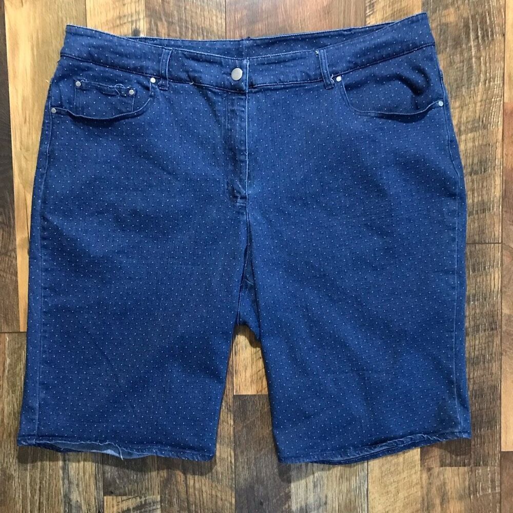 Ruby Rd. Jean Denim textured Shorts plus SZ 18W walking shorts